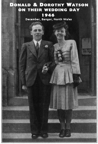 Donald Watson i Dorothy (Morgan) Watson na dan vjenčanja. 